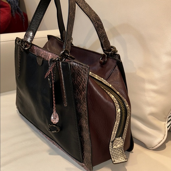 Coach Dreamer 36 Satchel is Color block with Snakeskin - Picture 3 of 17